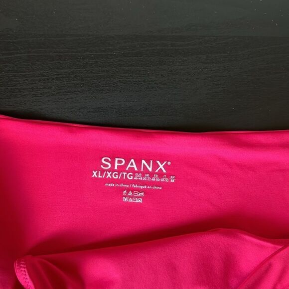NWT SPANX Swim Classic Bikini Bottom Hot Pink Hibiscus XL Double Layer UPF 50 - Picture 6 of 11